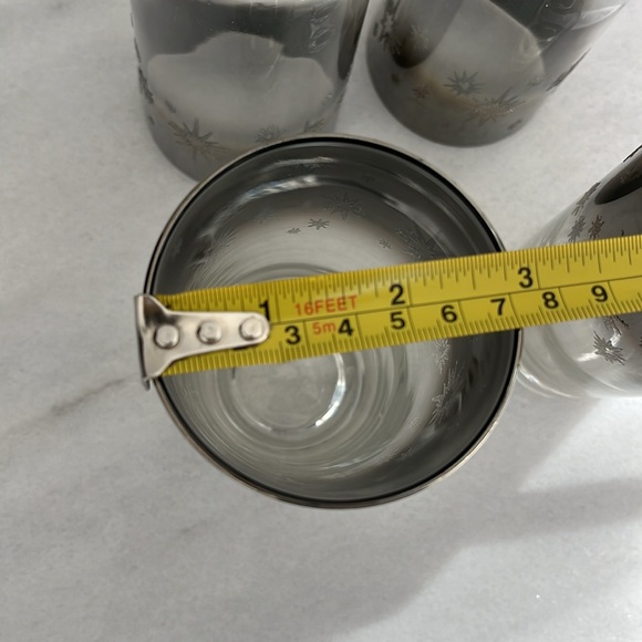 Vintage Mid Century Modern Dorothy Thorpe 
Silver Starburst Highball Glasses 4 - Picture 7 of 7